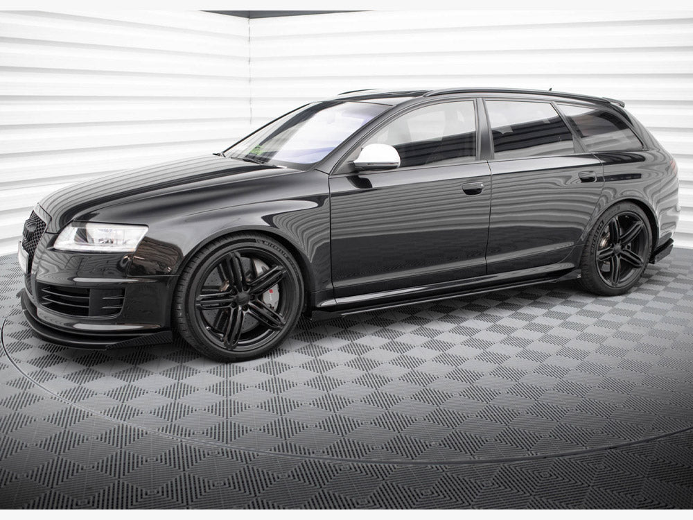 Maxton Design Street PRO Side Skirts Diffusers + Flaps Audi RS6 Avant C6