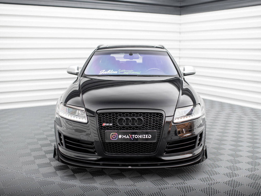 Maxton Design Street PRO Front Splitter + Flaps Audi RS6 Avant C6