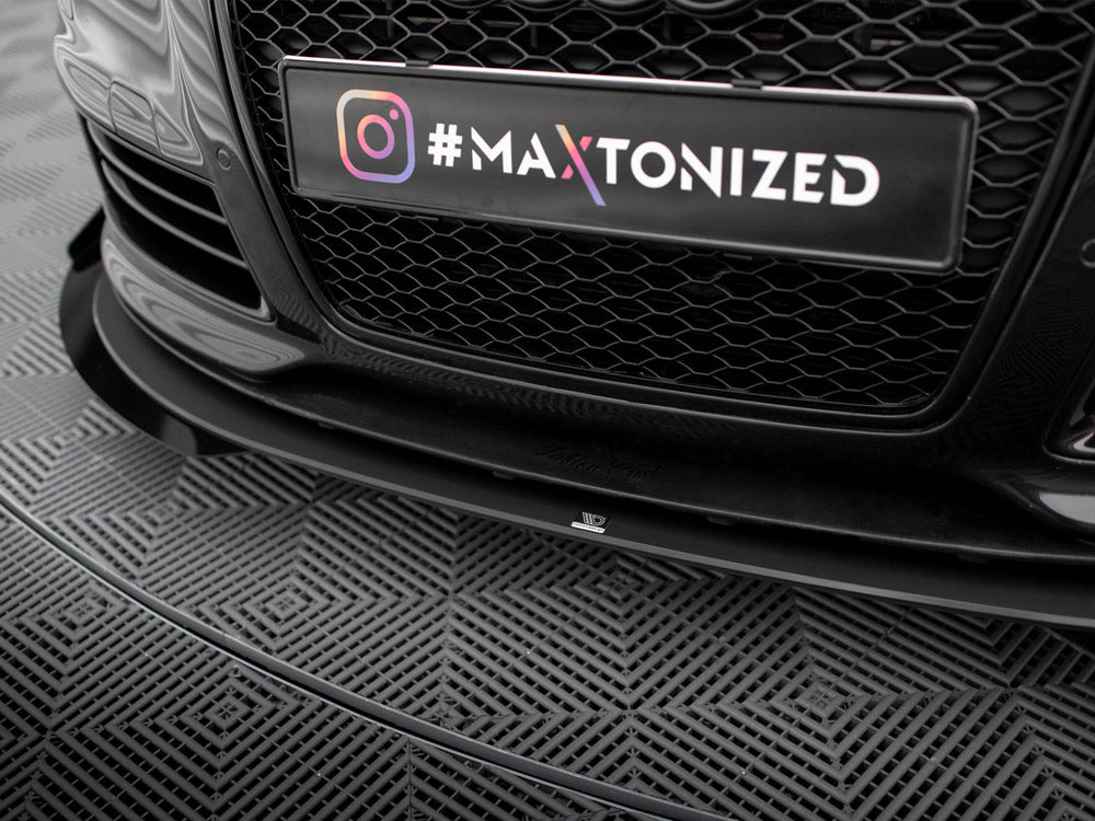 Maxton Design Street PRO Front Splitter + Flaps Audi RS6 Avant C6