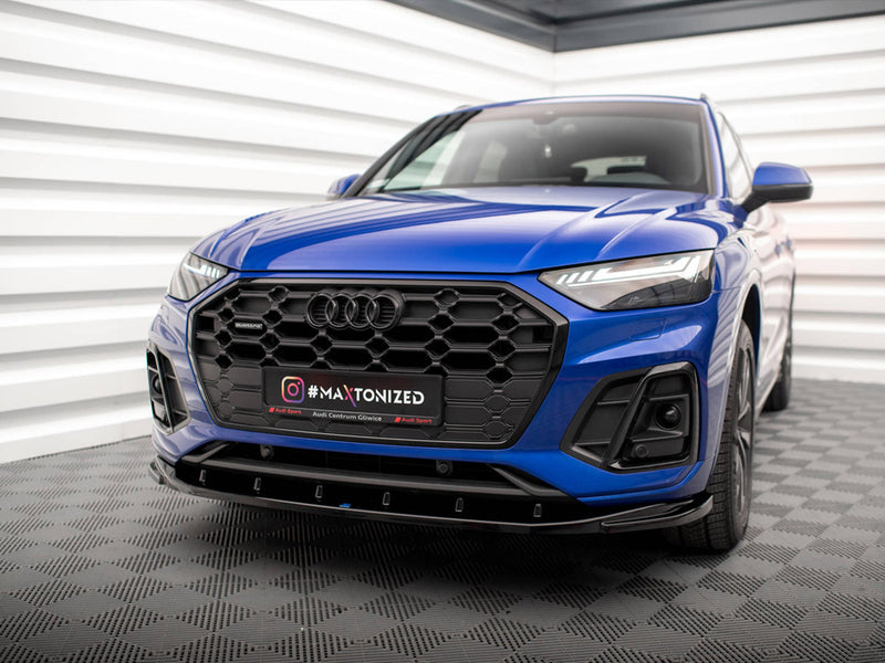 Maxton Design Front Splitter V.2 Audi SQ5 / Q5 S-Line SUV / Sportback Mk2 Facelift