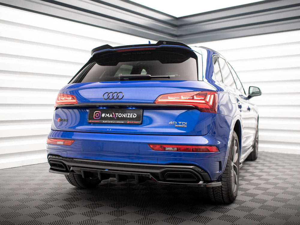 Maxton Design Central Rear Splitter (Vertical Bars) Audi Q5 S-Line SUV Mk2 Facelift