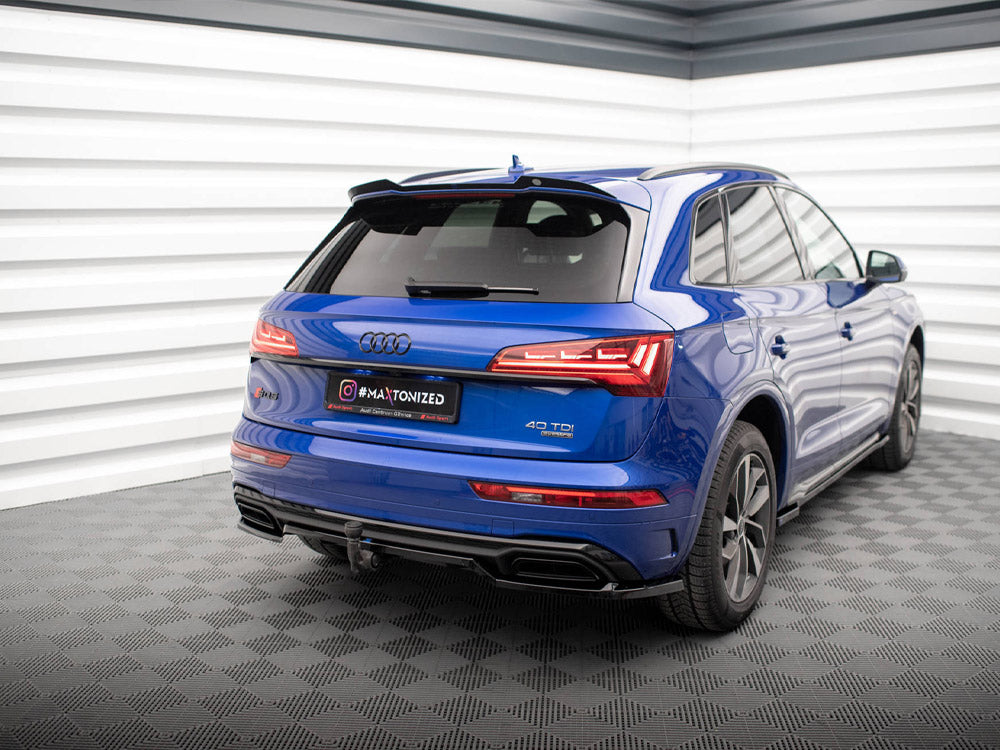 Maxton Design Central Rear Splitter (Vertical Bars) Audi Q5 S-Line SUV Mk2 Facelift