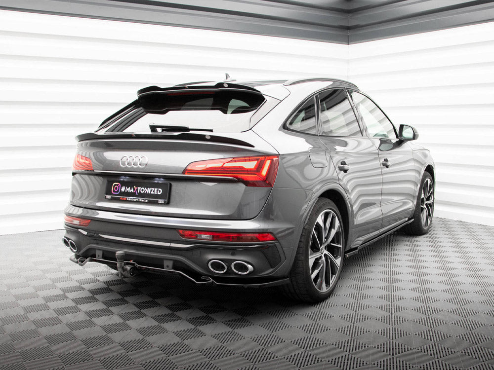 Maxton Design Rear Splitter (Vertical Bars) Audi SQ5 / Q5 S-Line Sportback Mk2 Facelift