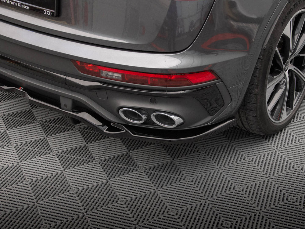 Maxton Design Rear Splitter (Vertical Bars) Audi SQ5 / Q5 S-Line Sportback Mk2 Facelift