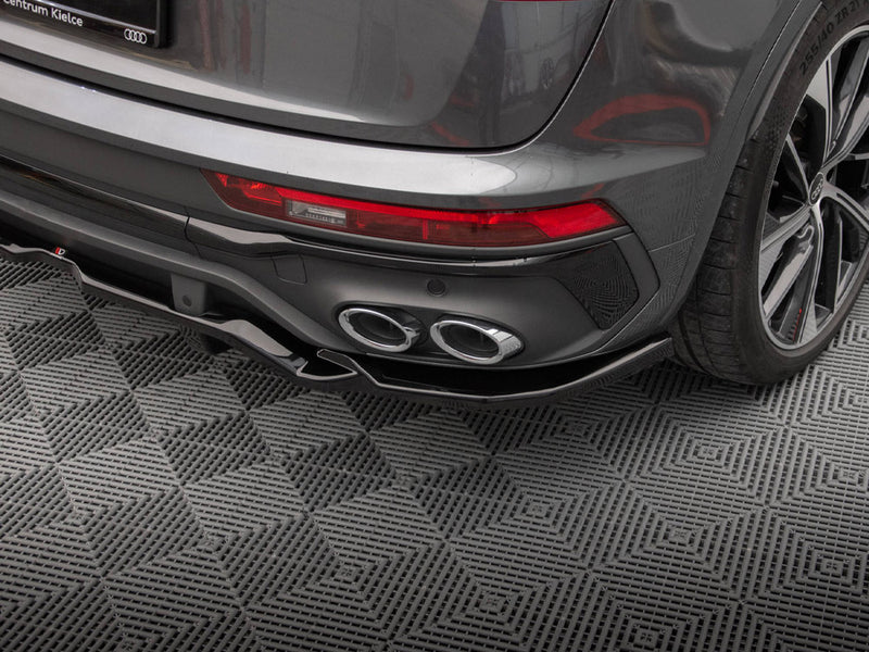 Maxton Design Rear Splitter (Vertical Bars) Audi SQ5 / Q5 S-Line Sportback Mk2 Facelift