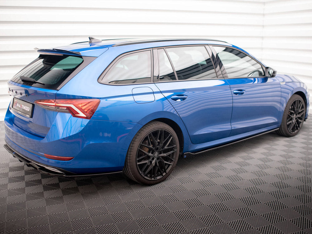 Maxton Design Side Skirts Diffusers V.1 Skoda Octavia Mk4 - Carbon Look