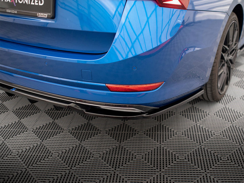 Maxton Design Rear Splitter (Vertical Bars) Skoda Octavia Sportline Mk4