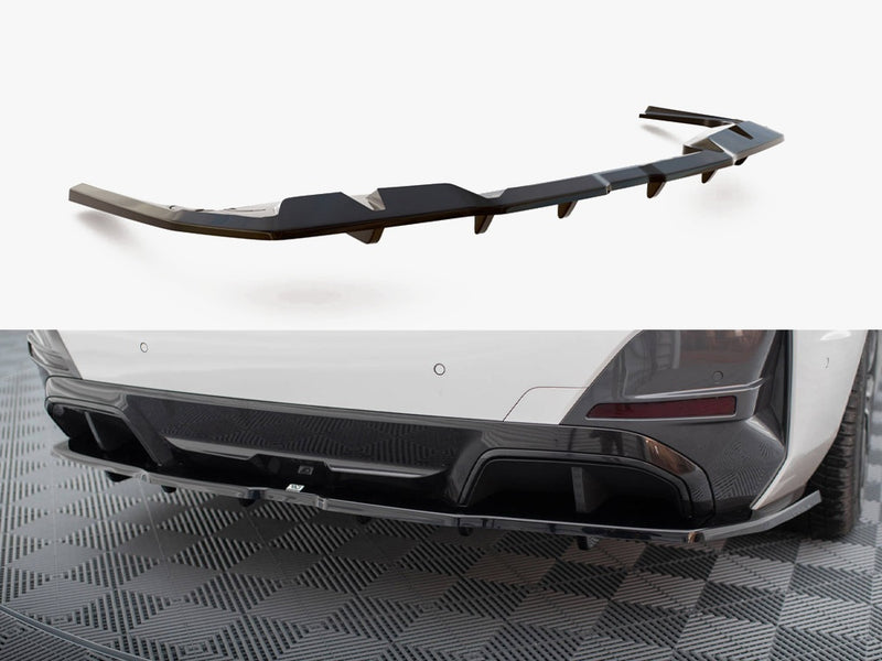 Maxton Design Central Rear Splitter (Vertical Bars) V.1 BMW i4 M-Pack G26
