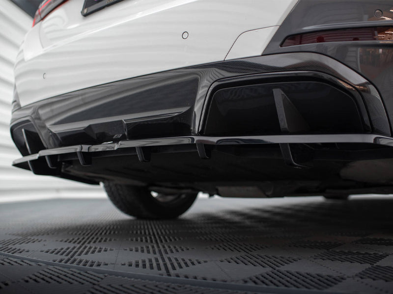 Maxton Design Central Rear Splitter (Vertical Bars) V.1 BMW i4 M-Pack G26