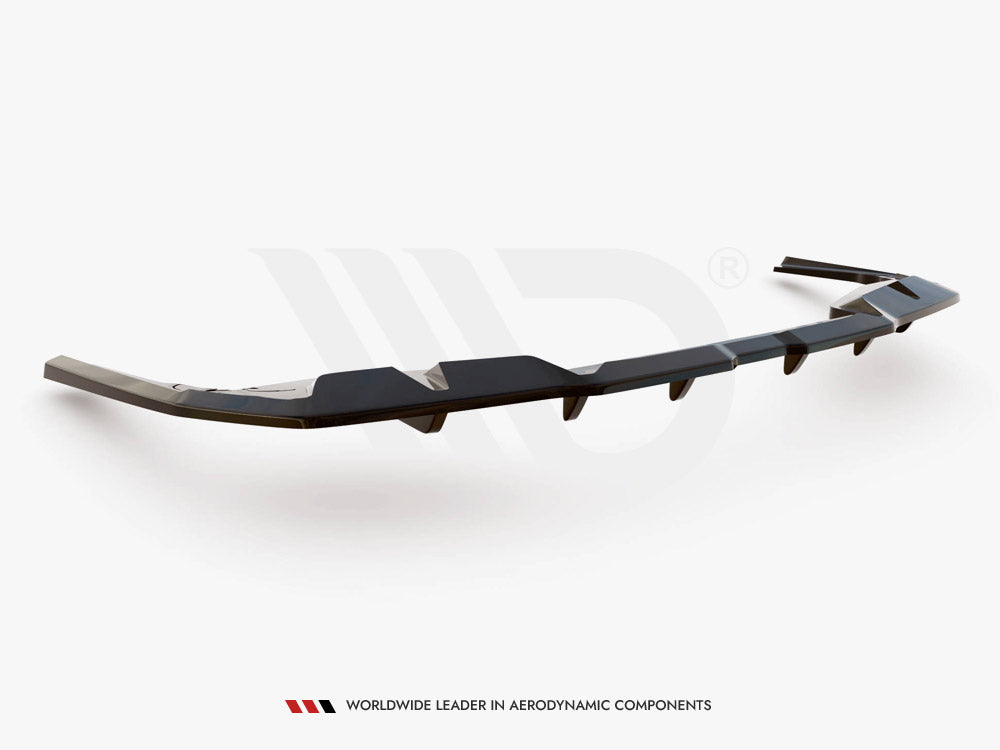 Maxton Design Central Rear Splitter (Vertical Bars) V.1 BMW i4 M-Pack G26