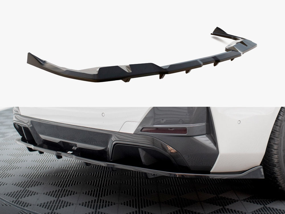 Maxton Design Central Rear Splitter (Vertical Bars) V.2 BMW i4 M-Pack G26