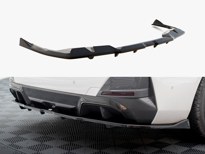 Maxton Design Central Rear Splitter (Vertical Bars) V.2 BMW i4 M-Pack G26
