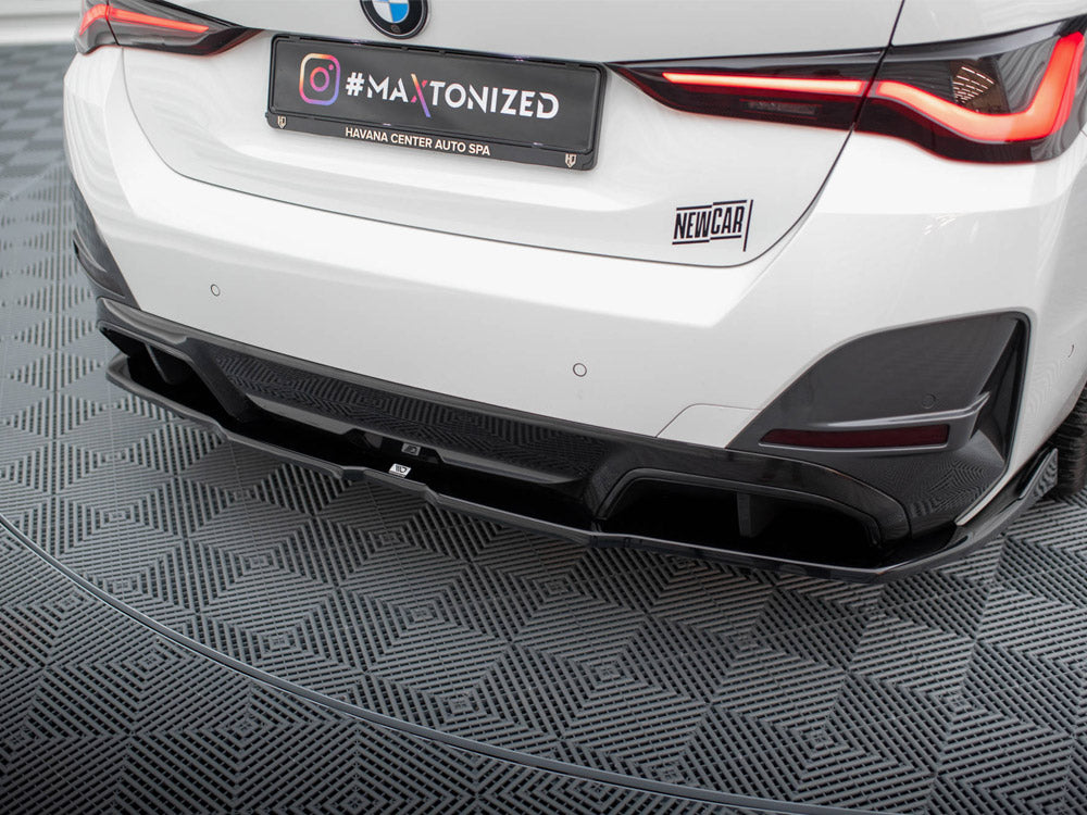 Maxton Design Central Rear Splitter (Vertical Bars) V.2 BMW i4 M-Pack G26