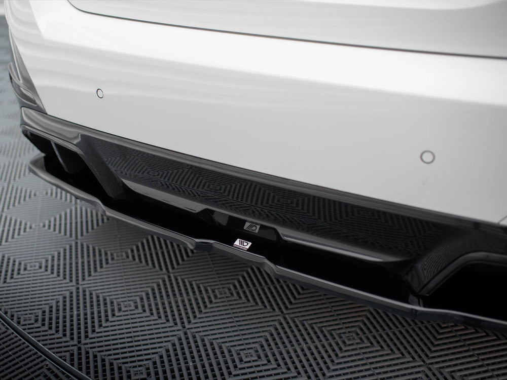 Maxton Design Central Rear Splitter (Vertical Bars) V.2 BMW i4 M-Pack G26