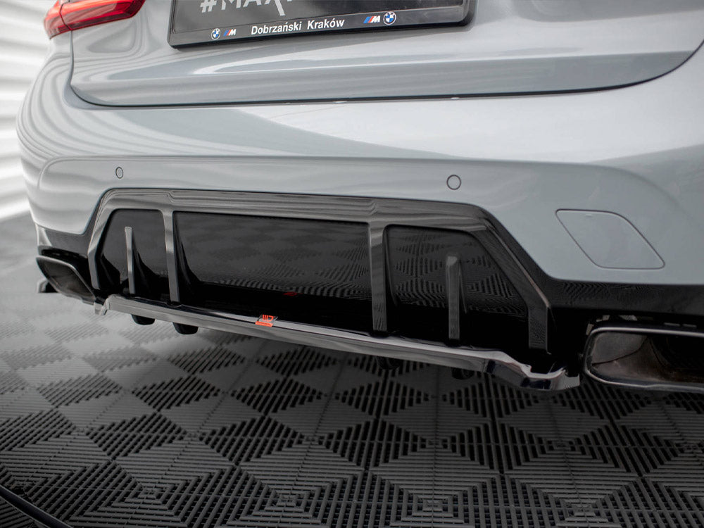 Maxton Design Rear Splitter (Vertical Bars) V.1 BMW M340i G20 / G21 Facelift