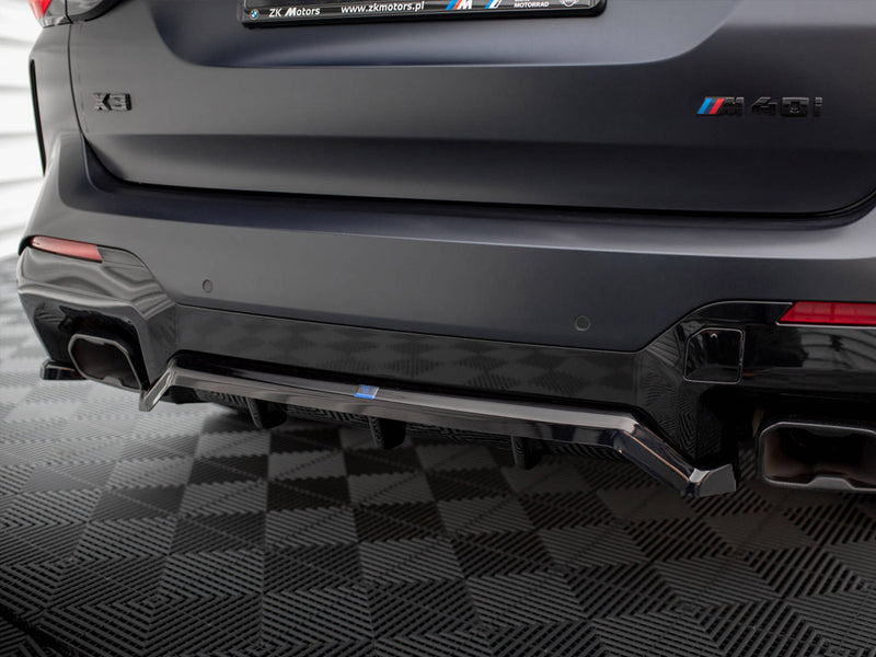 Maxton Design Rear Splitter (Vertical Bars) BMW X3 M-Pack G01 Facelift