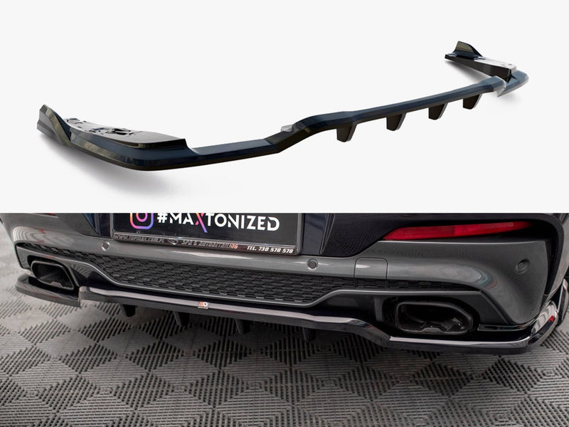 Maxton Design Central Rear Splitter (Vertical Bars) V.2 BMW X4 M40i G02