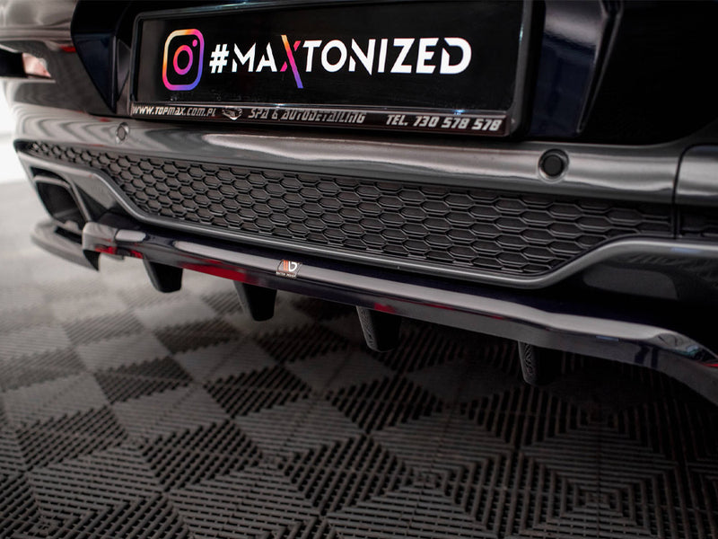 Maxton Design Central Rear Splitter (Vertical Bars) V.2 BMW X4 M40i G02