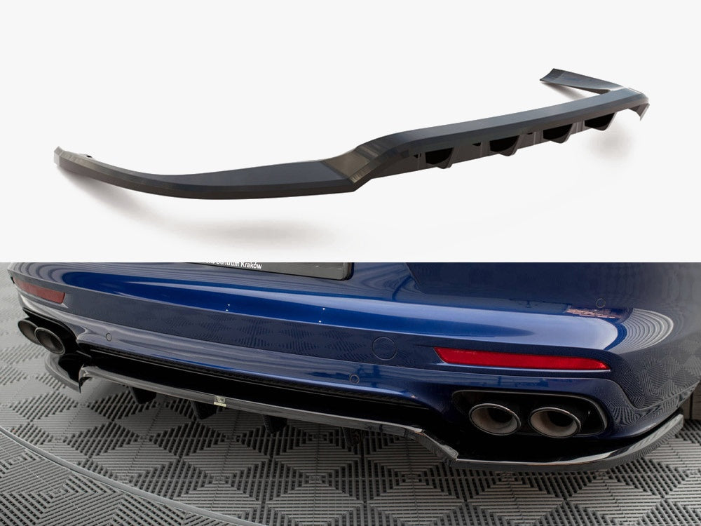Maxton Design Rear Splitter (Vertical Bars) Porsche Panamera E-Hybrid 971 Facelift