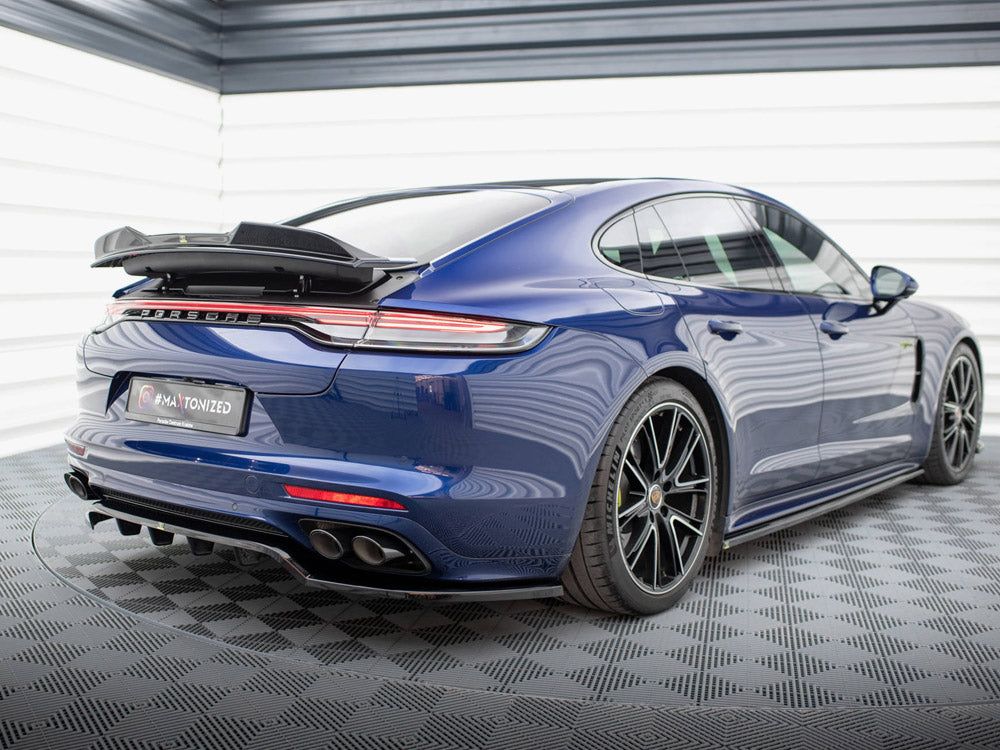 Maxton Design Rear Splitter (Vertical Bars) Porsche Panamera E-Hybrid 971 Facelift