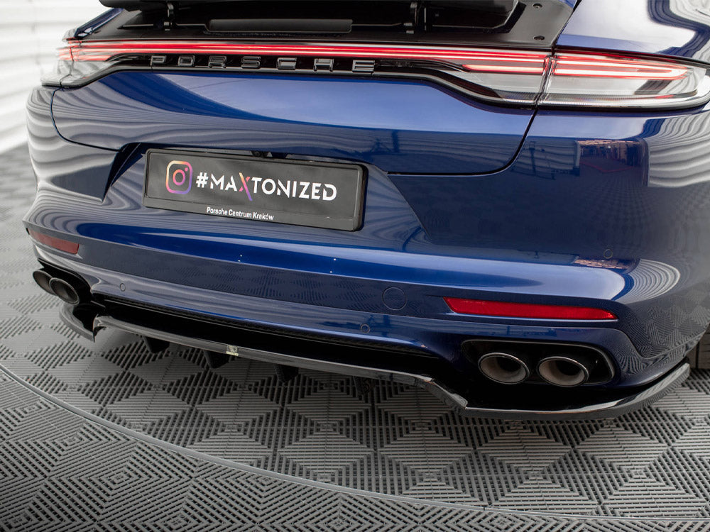 Maxton Design Rear Splitter (Vertical Bars) Porsche Panamera E-Hybrid 971 Facelift