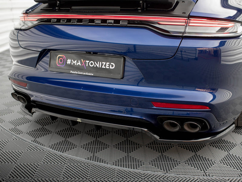 Maxton Design Rear Splitter (Vertical Bars) Porsche Panamera E-Hybrid 971 Facelift