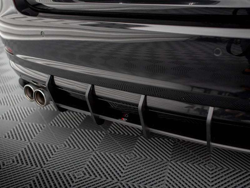 Maxton Design Street PRO Rear Diffuser + Flaps BMW 4 Gran Coupe F36 - Black-Red + Gloss Flaps