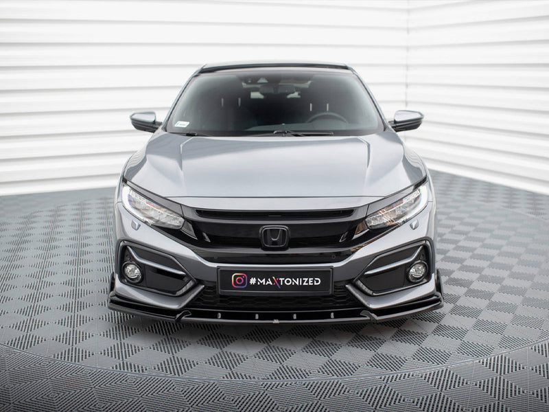 Maxton Design Front Splitter V.1 + Flaps Honda Civic Sport Mk 10