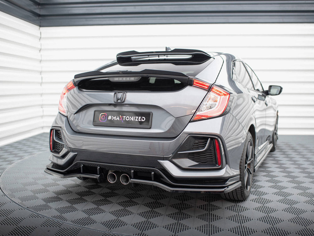 Maxton Design Rear Splitter V.1 (Vertical Bars) Honda Civic Sport Mk10 Facelift