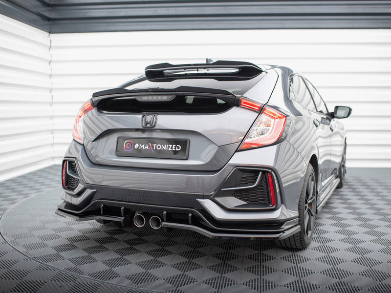 Maxton Design Rear Splitter V.1 (Vertical Bars) Honda Civic Sport Mk10 Facelift