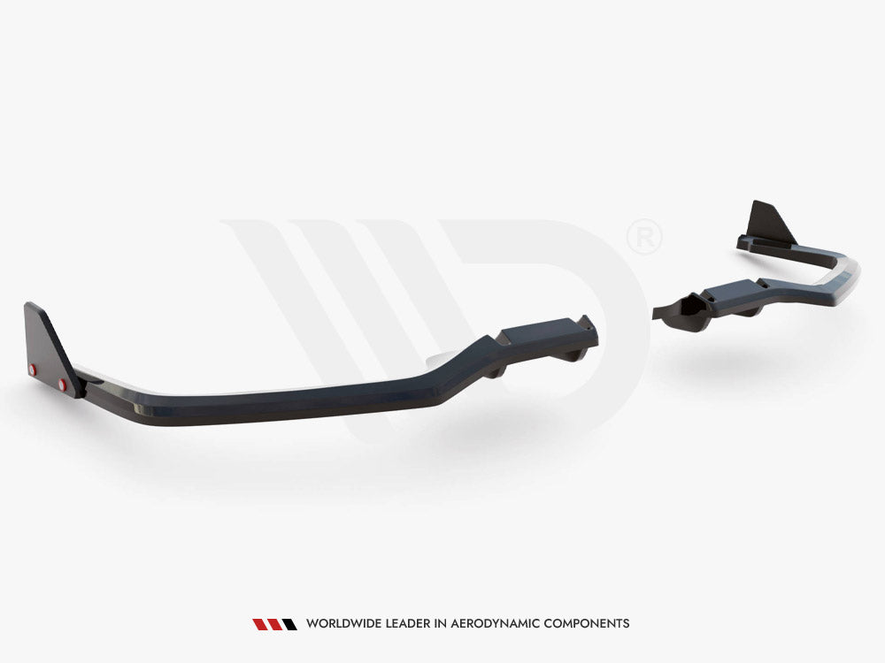 Maxton Design Rear Splitter V.1 (Vertical Bars) + Flaps Honda Civic Sport Mk10 Facelift