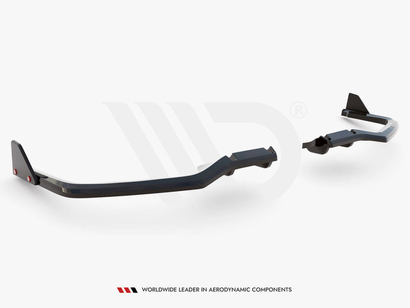 Maxton Design Rear Splitter V.1 (Vertical Bars) + Flaps Honda Civic Sport Mk10 Facelift