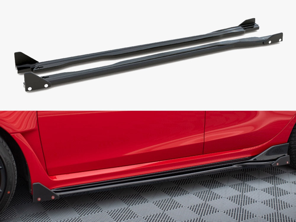 Maxton Design Side Skirts Diffusers V.1 + Flaps Honda Civic Type-R Mk 11