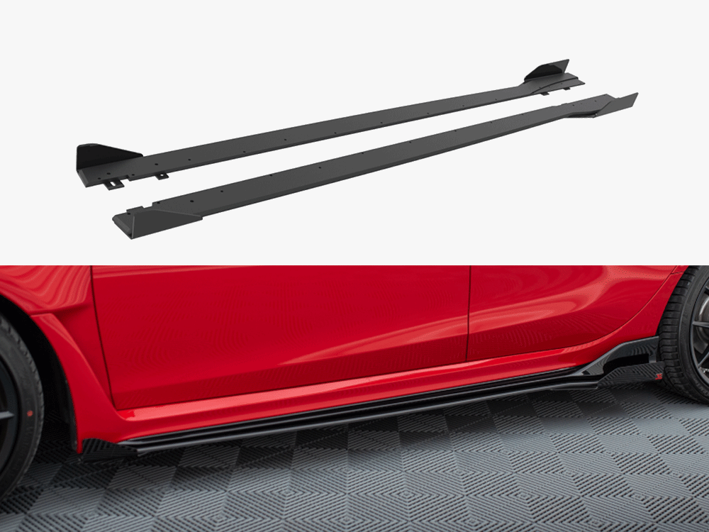 Maxton Design Street PRO Side Skirts Diffusers + Flaps Honda Civic Type-R Mk 11