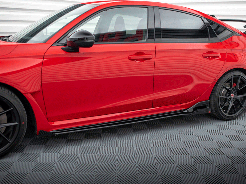 Maxton Design Street PRO Side Skirts Diffusers + Flaps Honda Civic Type-R Mk 11