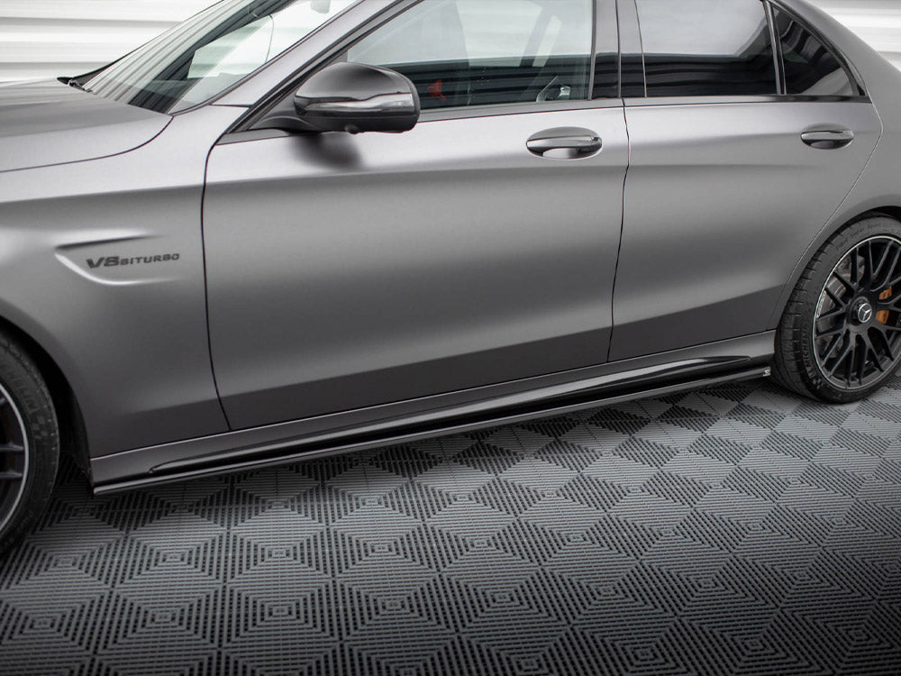 Maxton Design Side Skirts Diffusers Mercedes-AMG C63 Sedan / Estate W205 Facelift