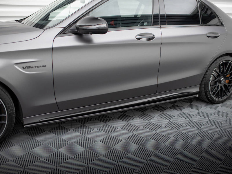 Maxton Design Side Skirts Diffusers Mercedes-AMG C63 Sedan / Estate W205 Facelift