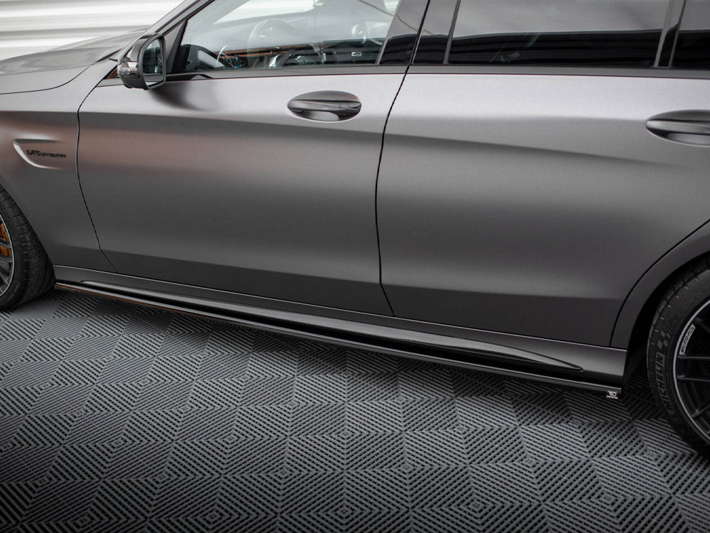 Maxton Design Side Skirts Diffusers Mercedes-AMG C63 Sedan / Estate W205 Facelift