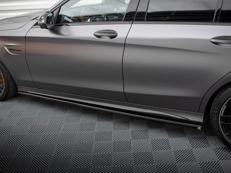 Maxton Design Side Skirts Diffusers Mercedes-AMG C63 Sedan / Estate W205 Facelift