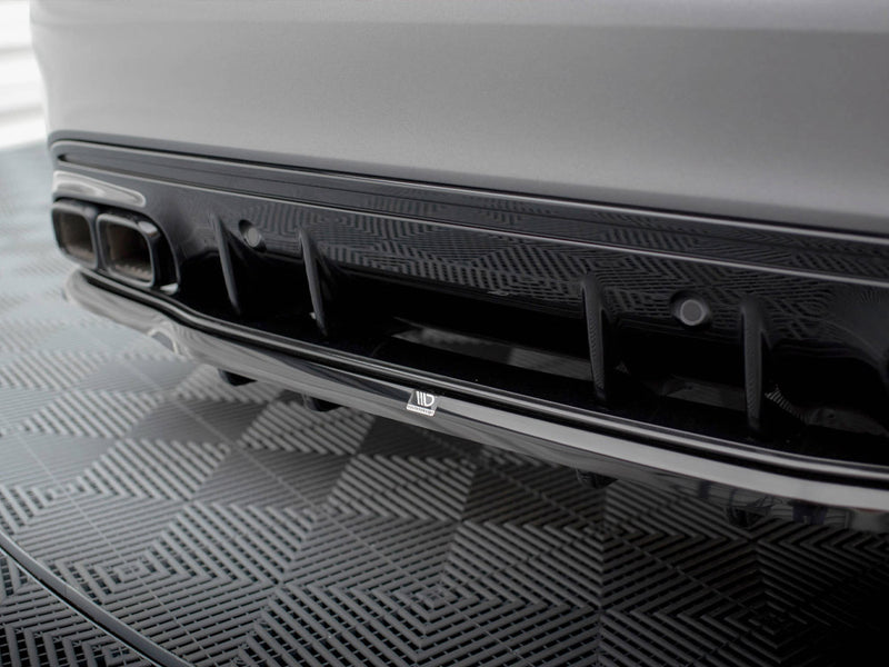 Maxton Design Rear Splitter (Vertical Bars) Mercedes-AMG C63 Sedan / Estate W205 Facelift