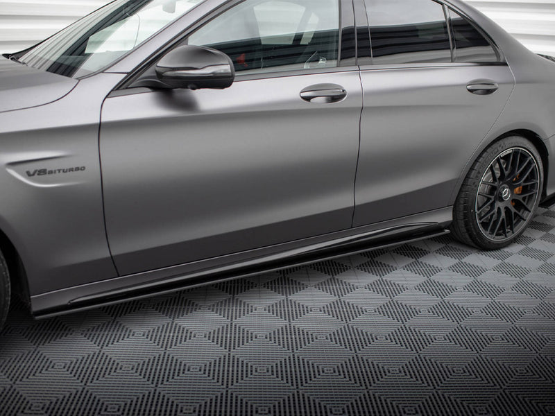 Maxton Design Street PRO Side Skirts Diffusers Mercedes-AMG C63 Sedan / Estate W205 Facelift