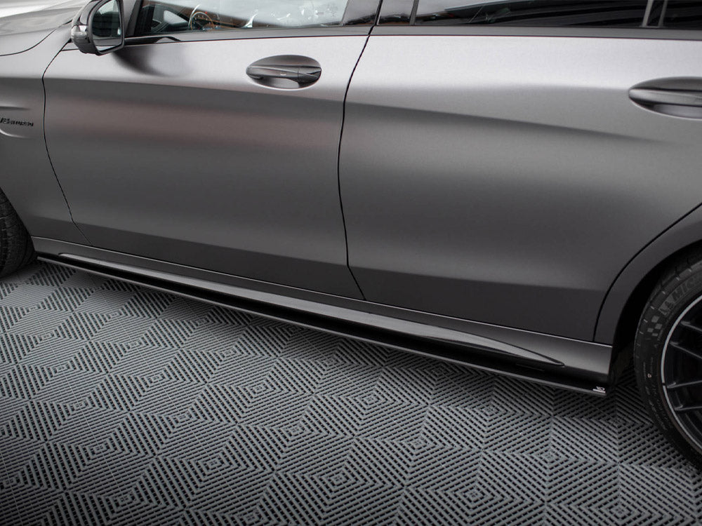 Maxton Design Street PRO Side Skirts Diffusers Mercedes-AMG C63 Sedan / Estate W205 Facelift