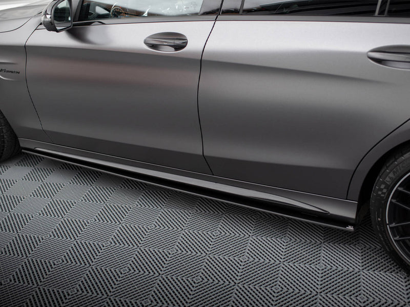Maxton Design Street PRO Side Skirts Diffusers Mercedes-AMG C63 Sedan / Estate W205 Facelift