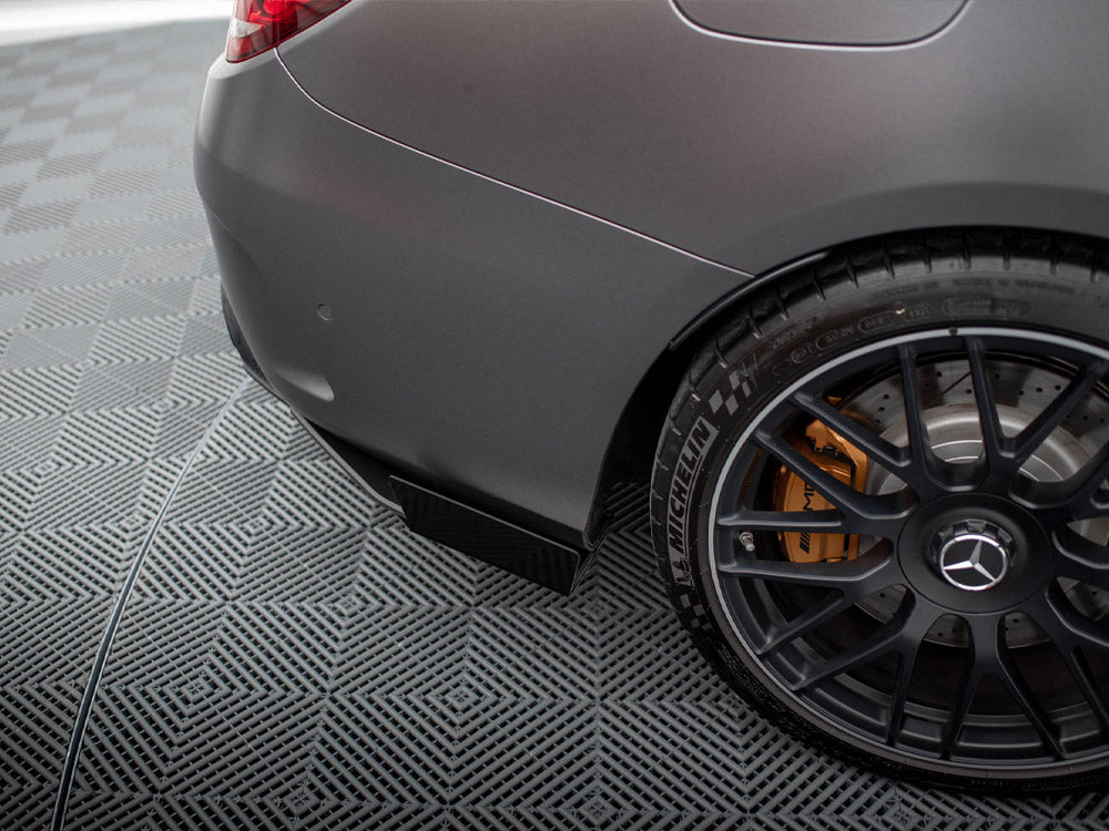 Maxton Design Street Pro Rear Side Splitters + Flaps Mercedes-AMG C63 Sedan / Estate W205 Facelift