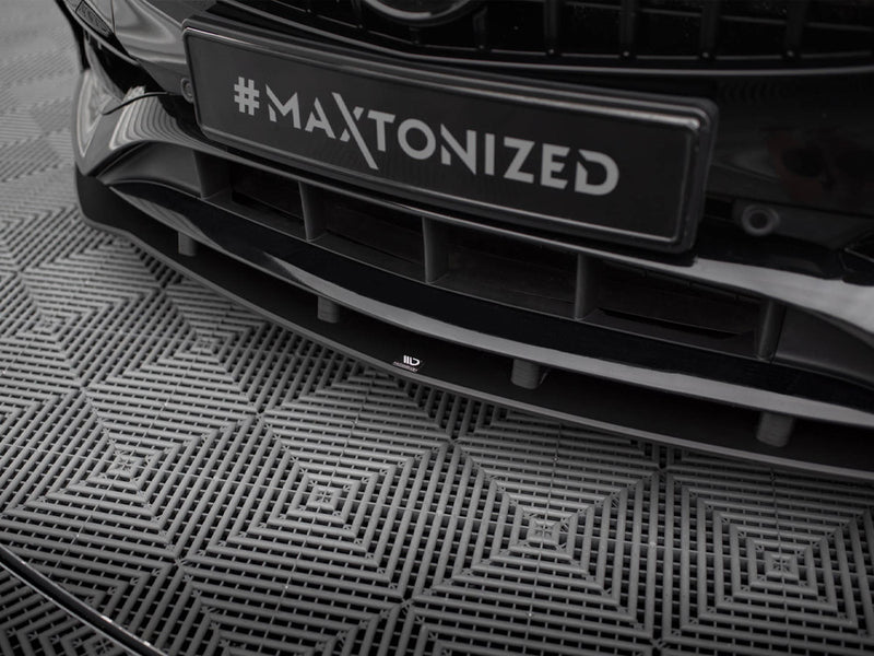 Maxton Design Street PRO Front Splitter Mercedes-Benz A AMG-Line W176 Facelift - Black-Red