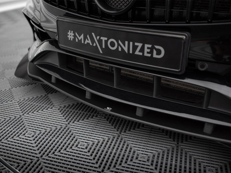 Maxton Design Street PRO Front Splitter + Flaps Mercedes-Benz A AMG-Line W176 Facelift