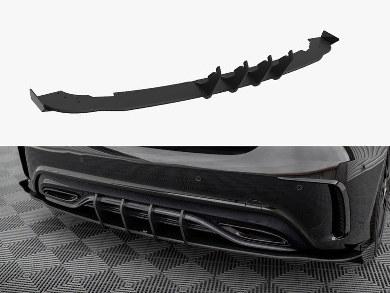 Maxton Design Street PRO Rear Diffuser + Flaps Mercedes-Benz A AMG-Line W176 Facelift