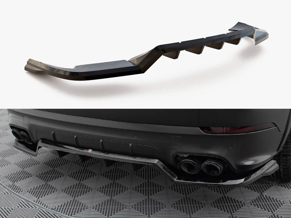 Maxton Design Rear Splitter (Vertical Bars) Porsche Cayenne Sport Design Mk3