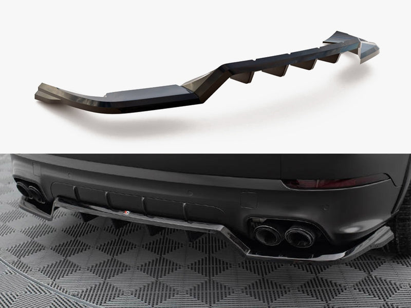 Maxton Design Rear Splitter (Vertical Bars) Porsche Cayenne Sport Design Mk3
