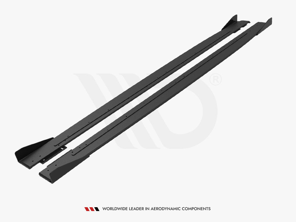 Maxton Design Street PRO Side Skirts Diffusers + Flaps Mercedes-AMG C43 Coupe C205 Facelift